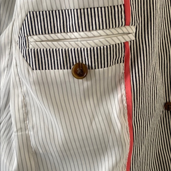 J Crew Striped Blazer with Button Closure Size 00 - Picture 7 of 7
